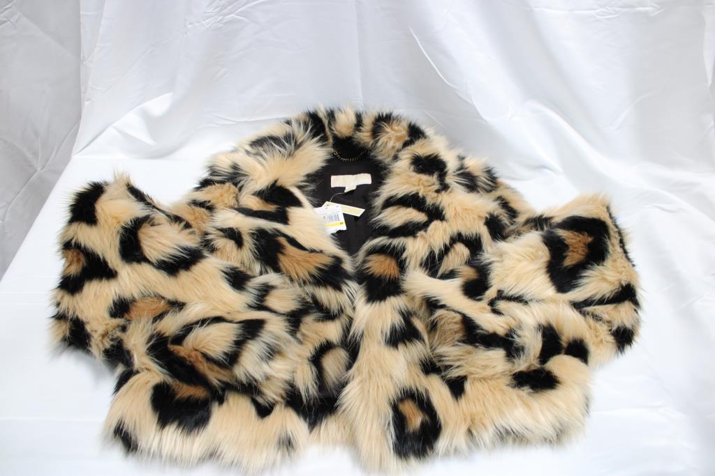 Women's Michael Kors Faux Fur Coat, Size M