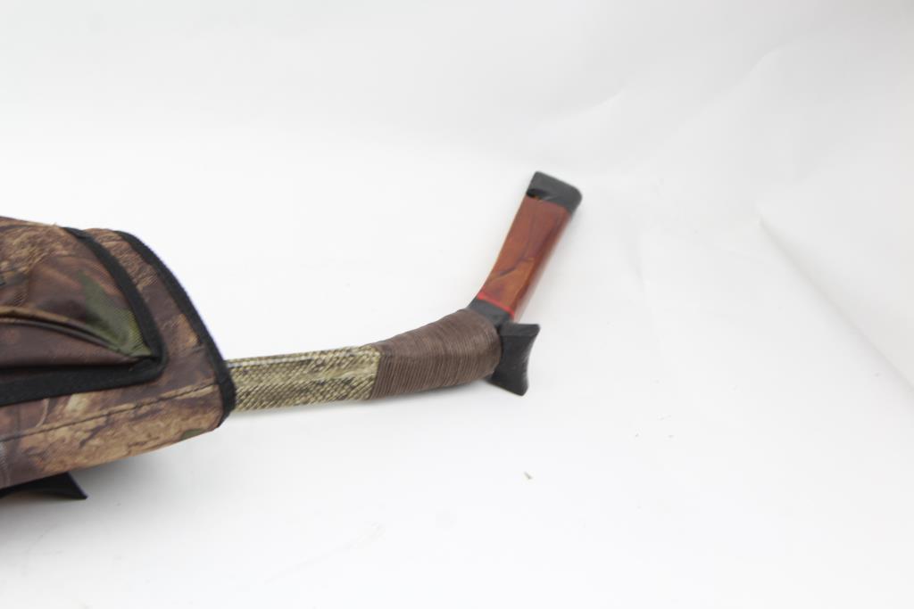 Wooden Bow With Quiver And Cabela's Arrows, 13 Pieces Property Room