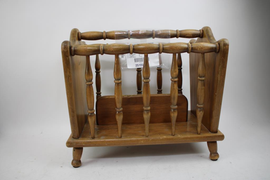Wooden Magazine Rack
