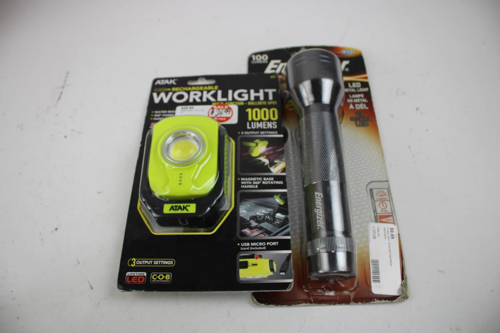 Round Puck Work Flashlight Worklights, Flashlights, Puck Light, 5 Pieces | Property Room