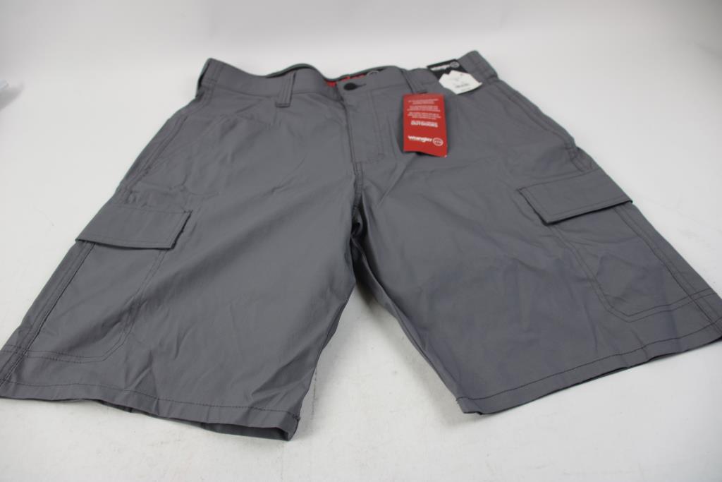 Wrangler Size 34 Shorts, Grey, Black, 2 Pieces