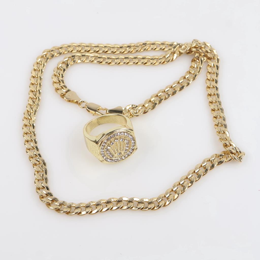 Yellow Metal Mixed Jewelry, 2 Pieces