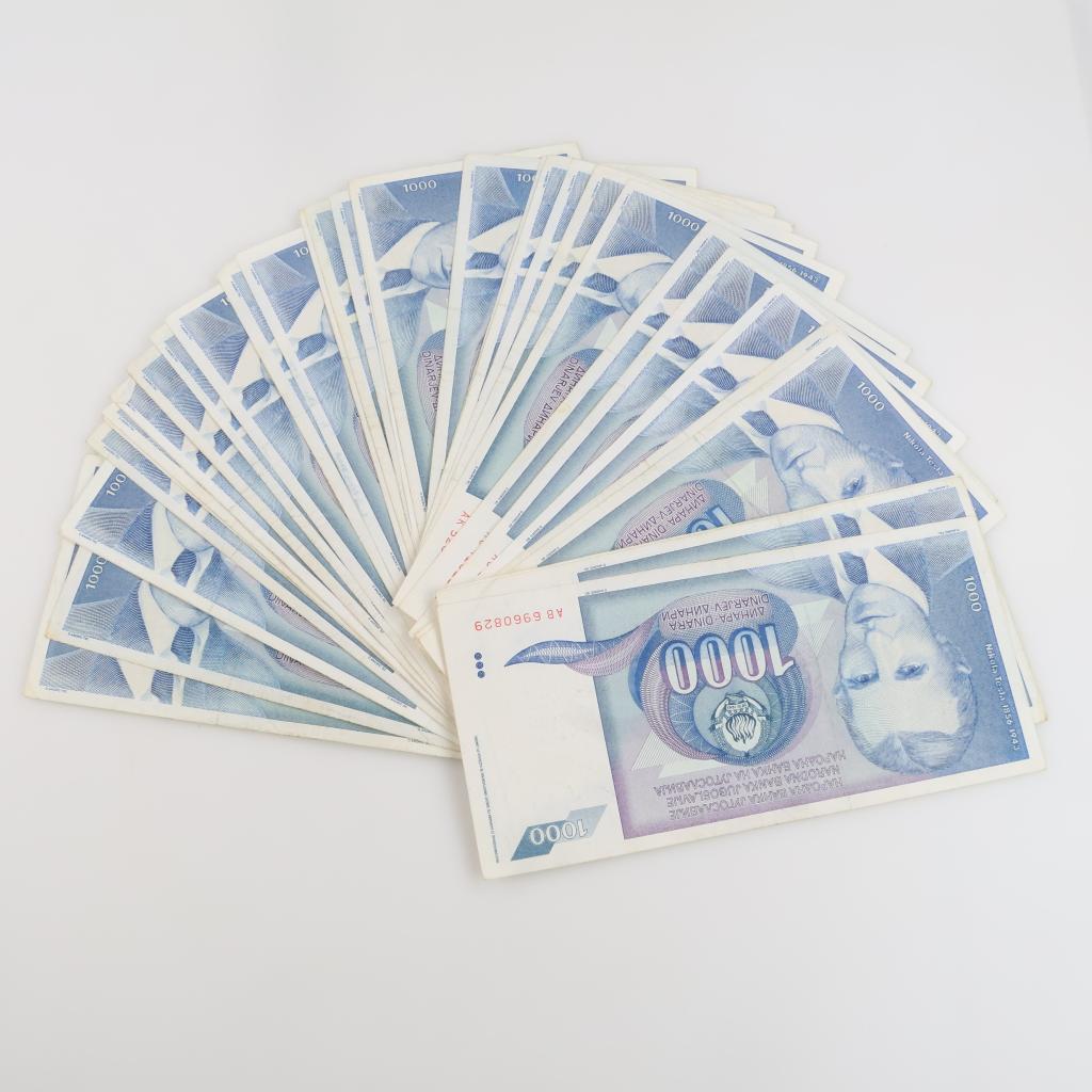 Yugoslavia Currency, 35 Pieces