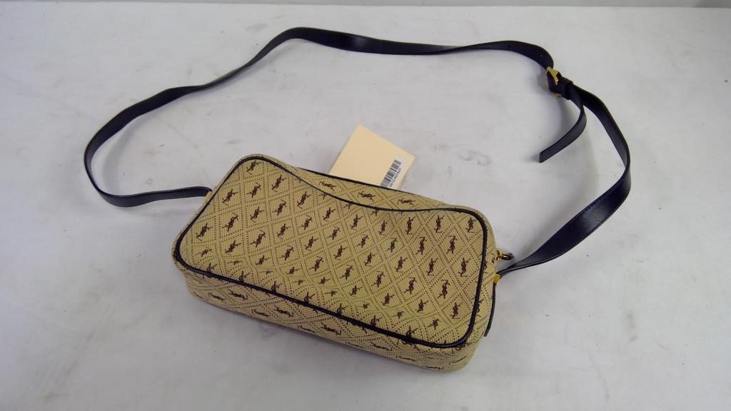 Yves Saint Laurent Canvas Crossbody Bag, Cert Of Authencity