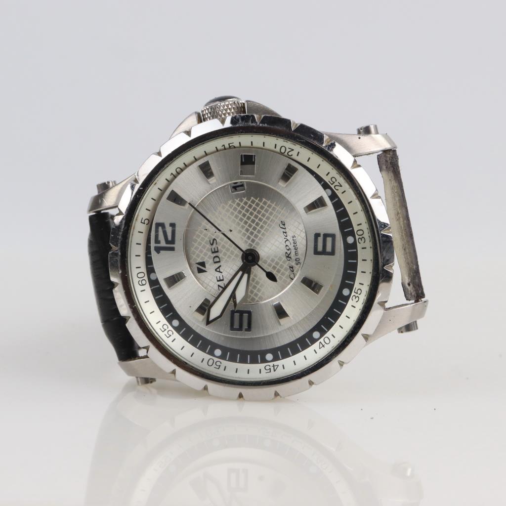 Montre Femme ZEADES Monaco - État Neuf, Boîtier Acier, Bracelet Cuir, 3,5 X 3 Cm