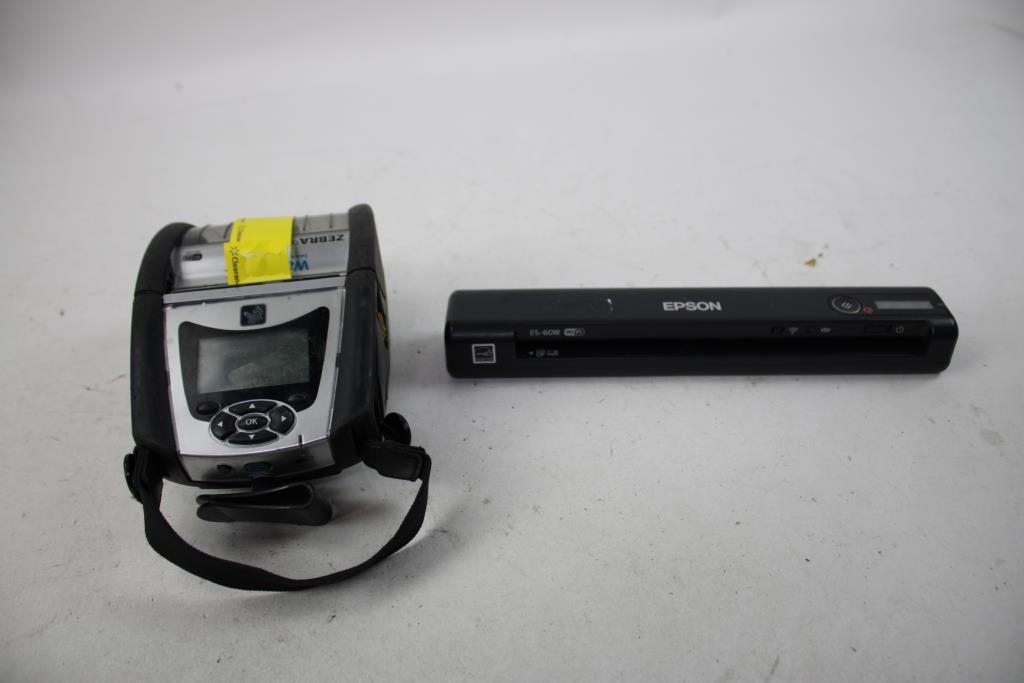 Zebra Mobile Barcode Label Printer, Document Scanner, Card Readers, 4 Pieces