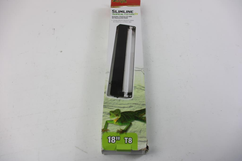 Zilla Slimline Tropical Reptile Fixture UV 18" T8 UV Lamp