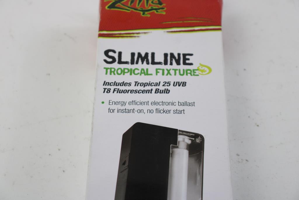 Zilla Slimline Tropical Reptile Fixture UV 18" T8 UV Lamp