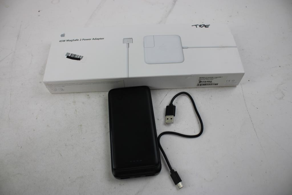 Ziploc Vacuum Sealer System, Quikcell Powerbank, Apple Power Adapter 3 Pieces