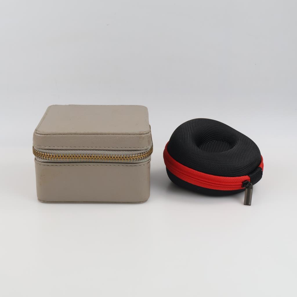Zipper Cases For Jewelry And Watch, 2 Cases
