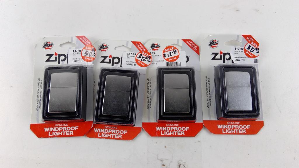 Zippo Windproof Lighters 4 Pieces