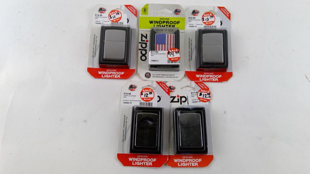 Zippo Windproof Lighters 5 Pieces