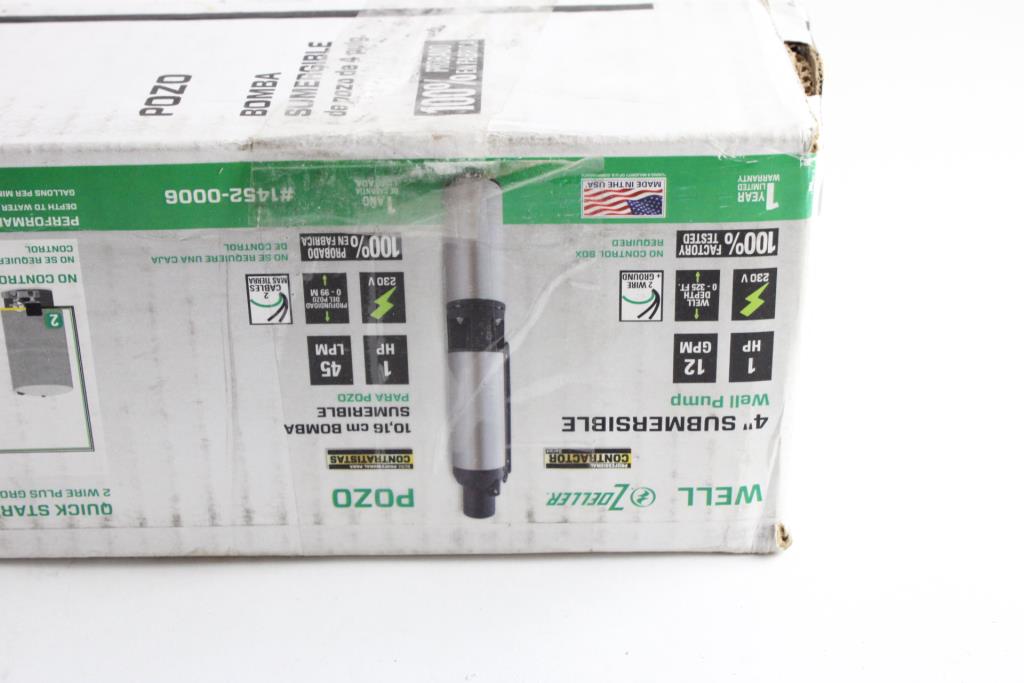 Zoeller 4" Submersible Well Pump Property Room