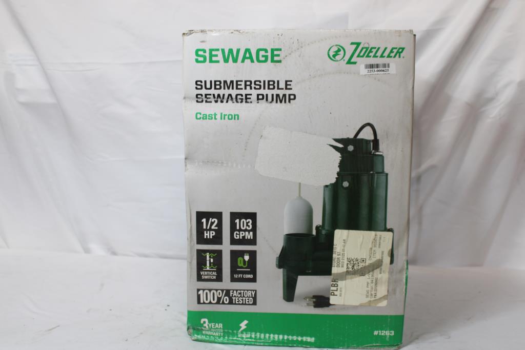Zoeller Cast Iron Vertical Float Switch Submersible Sewage Pump