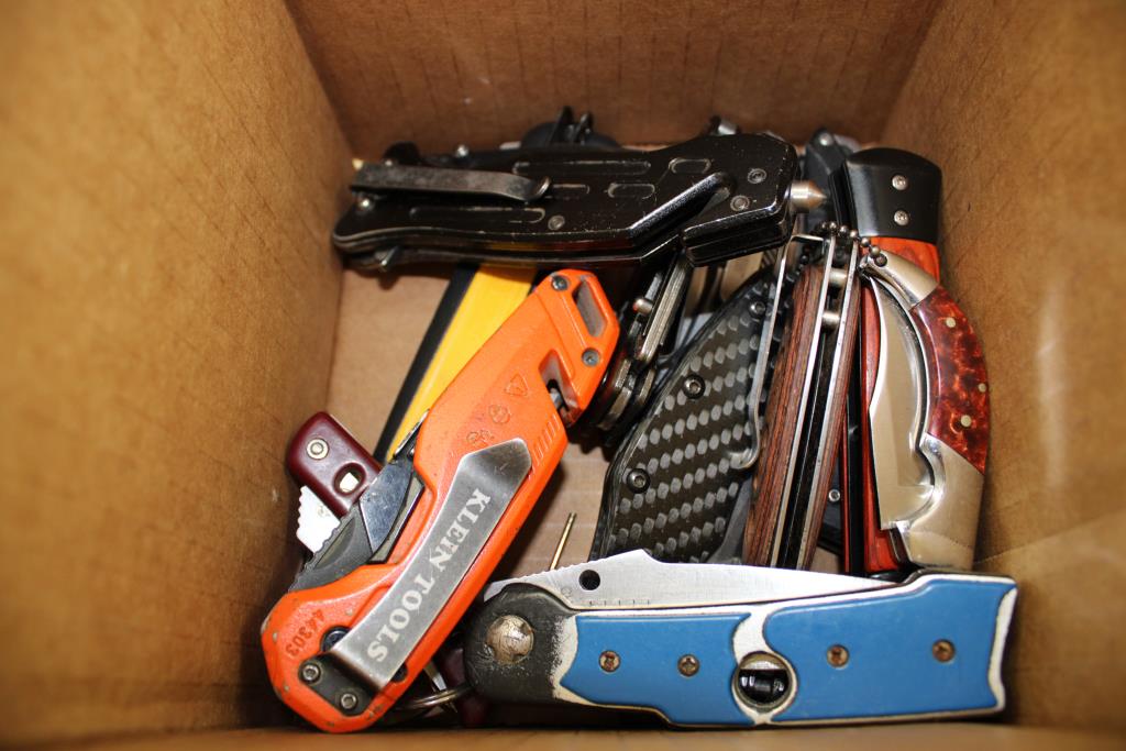 ZT, Klein Tools, Husky, And Other Knives, 17 Pieces