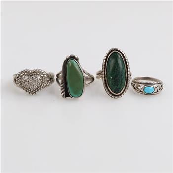 4 Sterling Silver Rings