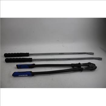 Dewalt Tool Bag, Pry Bar, Bolt Cutters,, Waterproof Box