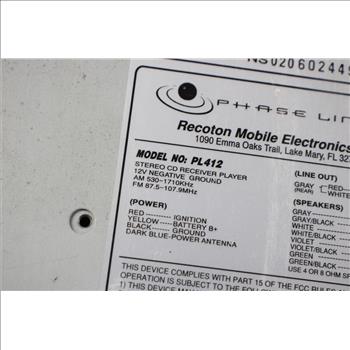 Phase Linear Car Stereo