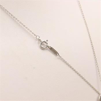 Tiffany & Co, Please Return To Tiffany  Silver Heart And Key Tag Necklace