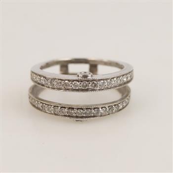 0.20ct TW Diamond 14kt White Gold Insert Wedding Ring