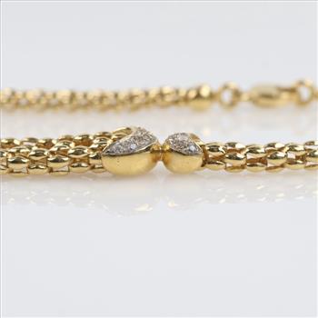 0.32ct TW 18kt Gold Panther Necklace Evaluated byCertified Gemologist-AGS/GIA