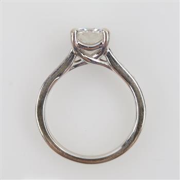 0.32ctTW Diamond Moissanite 18kt White Gold Ring-Evaluated By Our Certified Gemologist-AGS/GIA