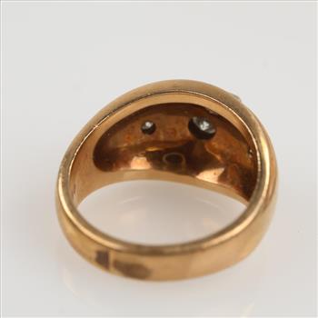 0.37ct TW Diamond 10kt Two Tone Gold Signet Ring