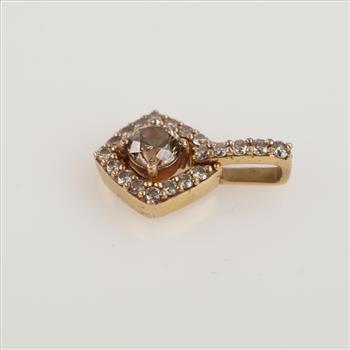 0.56ct TW Diamond 14kt Gold Drop Pendant