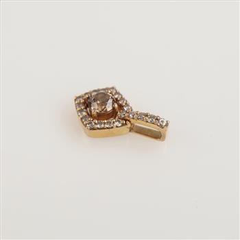 0.56ct TW Diamond 14kt Gold Drop Pendant