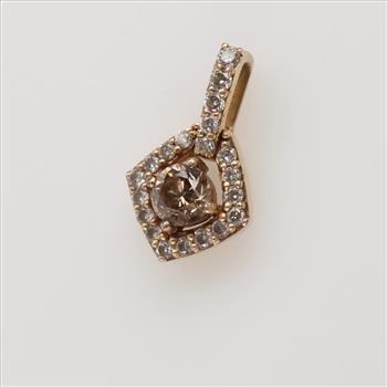 0.56ct TW Diamond 14kt Gold Drop Pendant