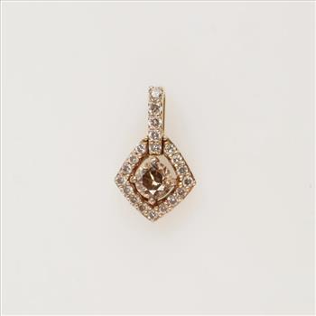 0.56ct TW Diamond 14kt Gold Drop Pendant