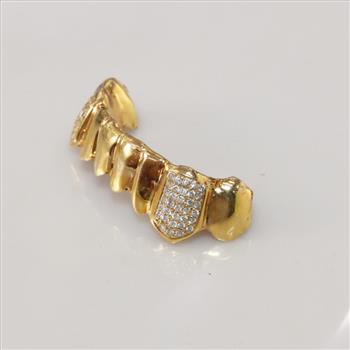 0.60ct TW Diamond 14kt Gold Dental Grill-Evaluated By Our Certified Gemologist - AGS / GIA