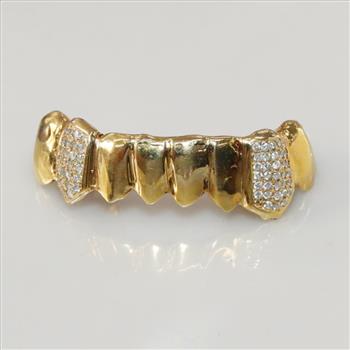 0.60ct TW Diamond 14kt Gold Dental Grill-Evaluated By Our Certified Gemologist - AGS / GIA