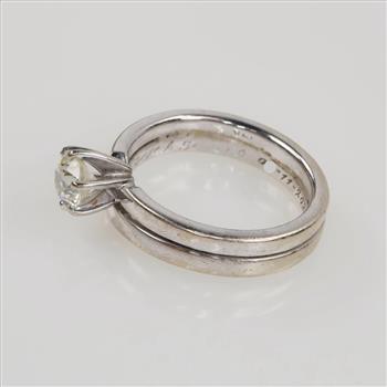 0.60ct TW Diamond 14kt White Gold Bridal Set -Evaluated By Our Certified Gemologist-AGS/GIA