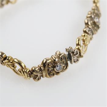 0.60ctTW Diamond 14kt Gold Clear Stone Bracelet-Evaluated By Our Certified Gemologist - AGS / GIA