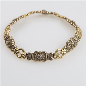 0.60ctTW Diamond 14kt Gold Clear Stone Bracelet-Evaluated By Our Certified Gemologist - AGS / GIA