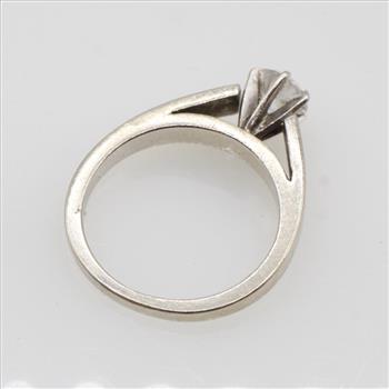 0.71ct TW Diamond 10kt White Gold Engagement Ring-Evaluated By Our Certified Gemologist-AGS/GIA