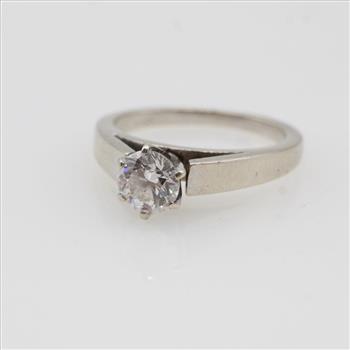0.71ct TW Diamond 10kt White Gold Engagement Ring-Evaluated By Our Certified Gemologist-AGS/GIA