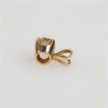 0.75cts TW Diamond 14kt Gold Floating Pendant - Evaluated By Our Certified Gemologist-AGS/GIA