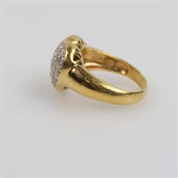 0.77cts TW Diamond 18kt Gold Heart Ring