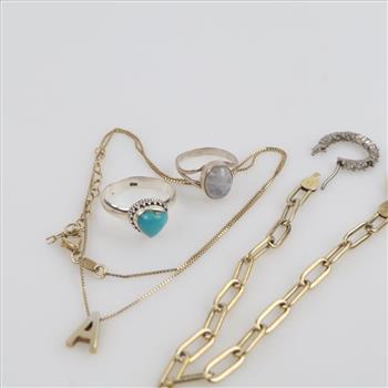 0.800 - 0.900 Silver Jewelry, 6 Pieces