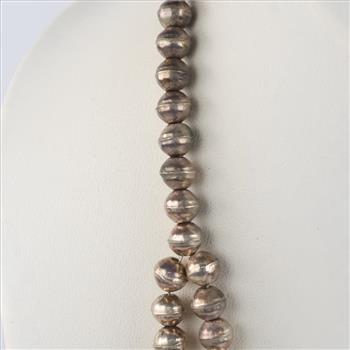 0.800 - 0.900 Silver Squash Blossom Turquoise Necklace