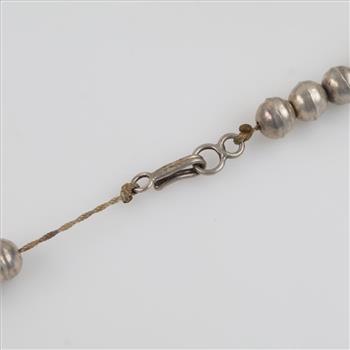 0.800 - 0.900 Silver Squash Blossom Turquoise Necklace