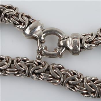 0.800 Silver Byzantine Chain Bracelet