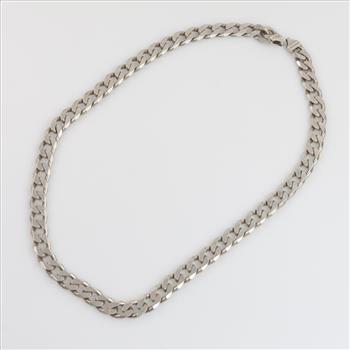 0.800 Silver Curb Chain Necklace