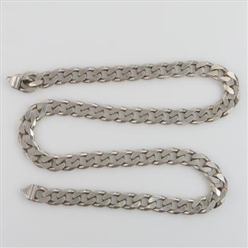 0.800 Silver Curb Chain Necklace