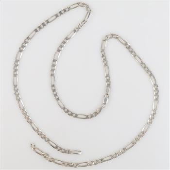 0.800 Silver Figaro Link Necklace