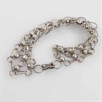 0.800 Silver Partially Hollow Bracelet