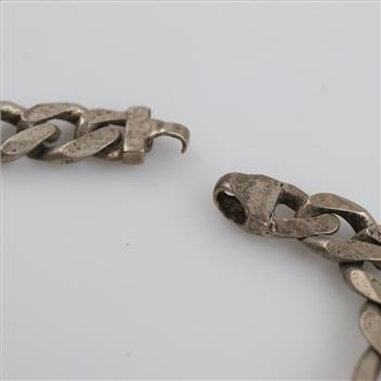 0.800-0.900 Silver Figaro Link ID Bracelet