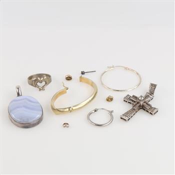 0.800-0.900 Silver Jewelry, 10 Pieces